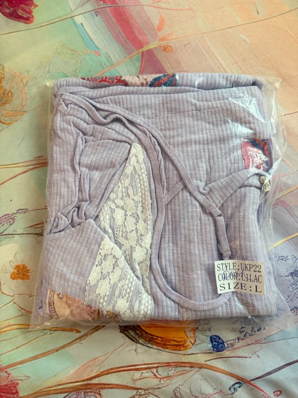 🌸 POL Lavender Patchwork Jumpsuit – Size L 🌸 - Picture 10 of 10